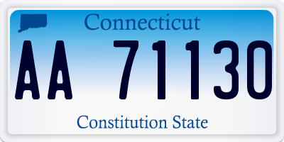CT license plate AA71130