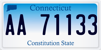 CT license plate AA71133
