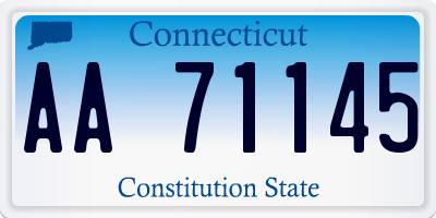 CT license plate AA71145