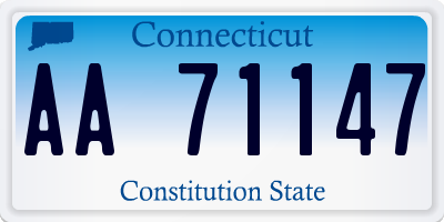 CT license plate AA71147