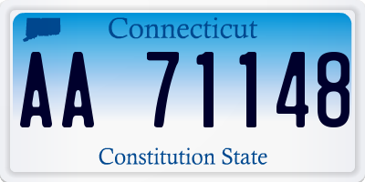 CT license plate AA71148