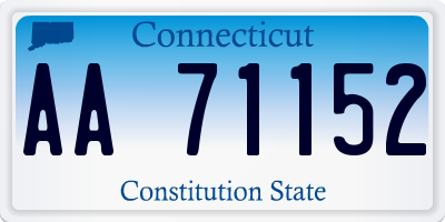 CT license plate AA71152