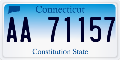 CT license plate AA71157