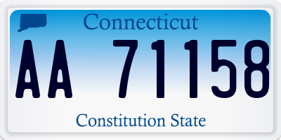 CT license plate AA71158