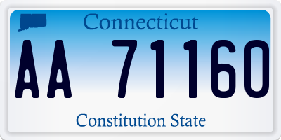 CT license plate AA71160