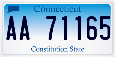 CT license plate AA71165