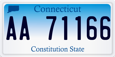 CT license plate AA71166