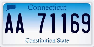 CT license plate AA71169