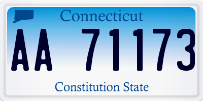 CT license plate AA71173