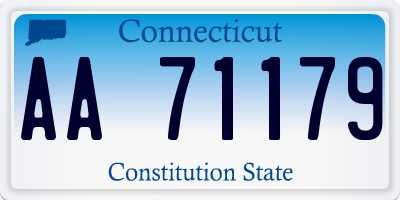 CT license plate AA71179