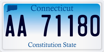 CT license plate AA71180