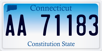 CT license plate AA71183