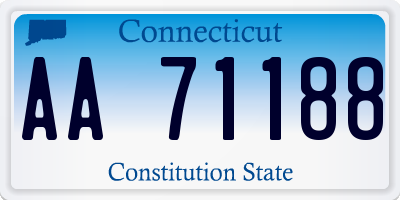 CT license plate AA71188