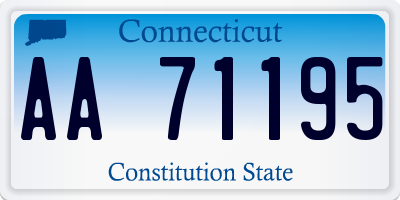 CT license plate AA71195