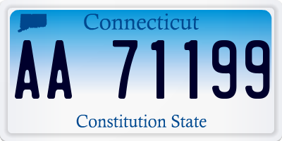 CT license plate AA71199