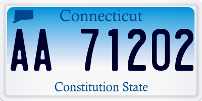 CT license plate AA71202