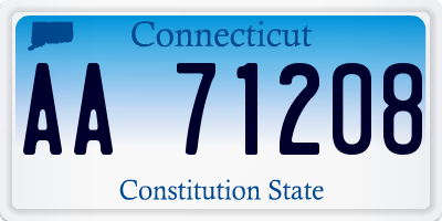 CT license plate AA71208
