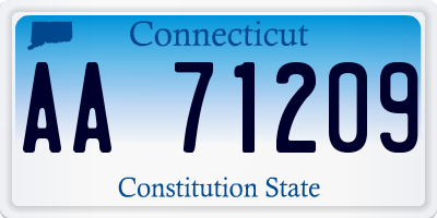 CT license plate AA71209