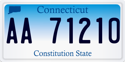 CT license plate AA71210