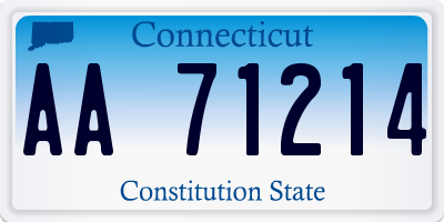 CT license plate AA71214