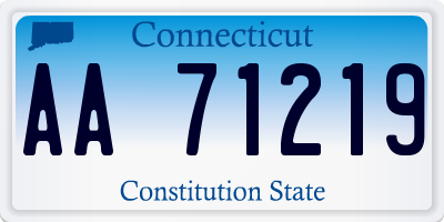 CT license plate AA71219