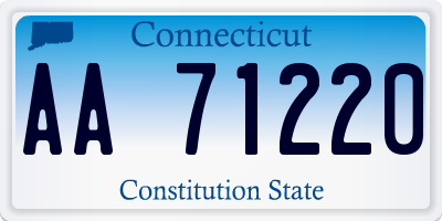 CT license plate AA71220
