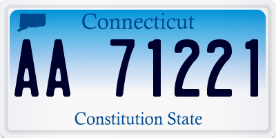 CT license plate AA71221