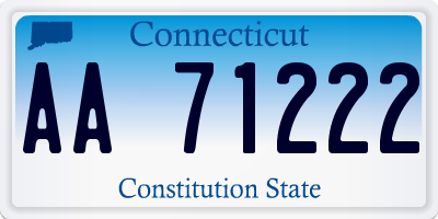 CT license plate AA71222