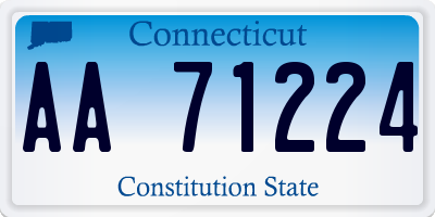 CT license plate AA71224