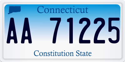 CT license plate AA71225