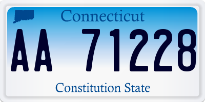 CT license plate AA71228
