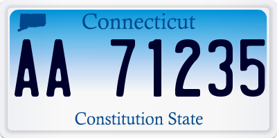 CT license plate AA71235