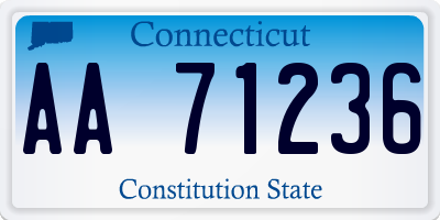 CT license plate AA71236