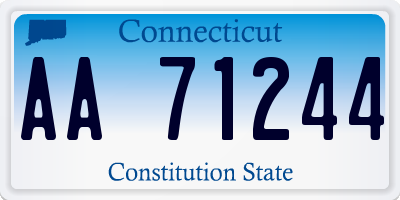 CT license plate AA71244