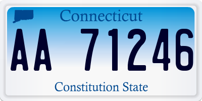 CT license plate AA71246