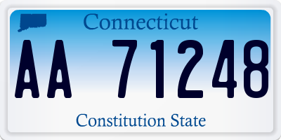 CT license plate AA71248