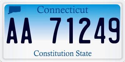 CT license plate AA71249