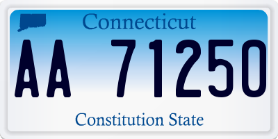 CT license plate AA71250