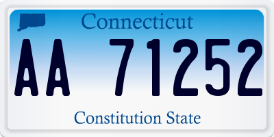 CT license plate AA71252