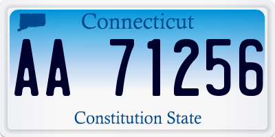 CT license plate AA71256