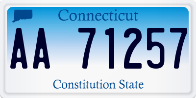 CT license plate AA71257