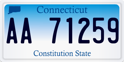 CT license plate AA71259