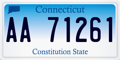 CT license plate AA71261