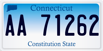 CT license plate AA71262