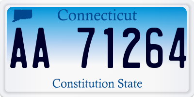 CT license plate AA71264