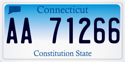 CT license plate AA71266