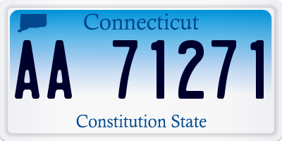 CT license plate AA71271