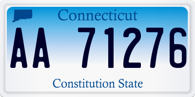 CT license plate AA71276