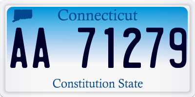 CT license plate AA71279