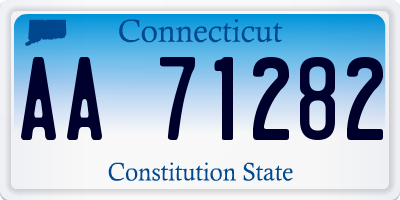 CT license plate AA71282